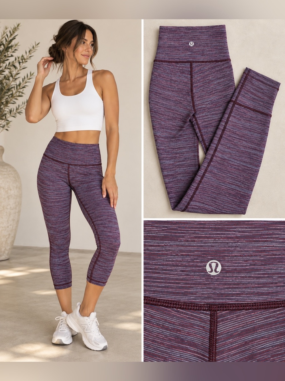 Lululemon Wunder Under High Rise 21” Crop Leggings Royal Ruby